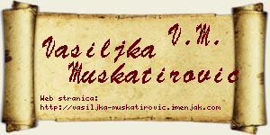 Vasiljka Muškatirović vizit kartica